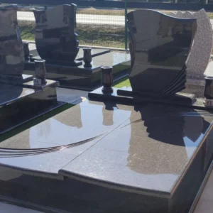 Kétszemélyes sírkő - Steel Grey